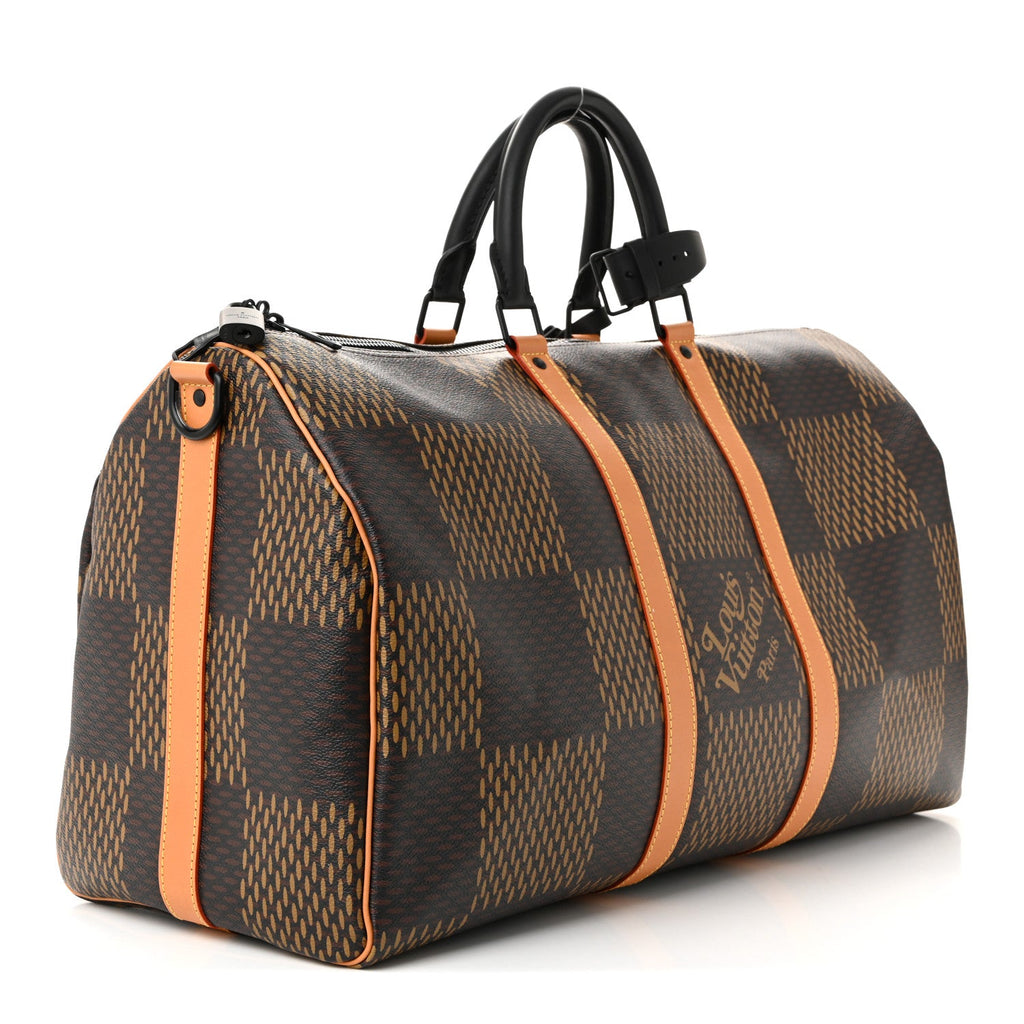 x Nigo Giant Damier Ebene Monogram Keepall Bandouliere 50