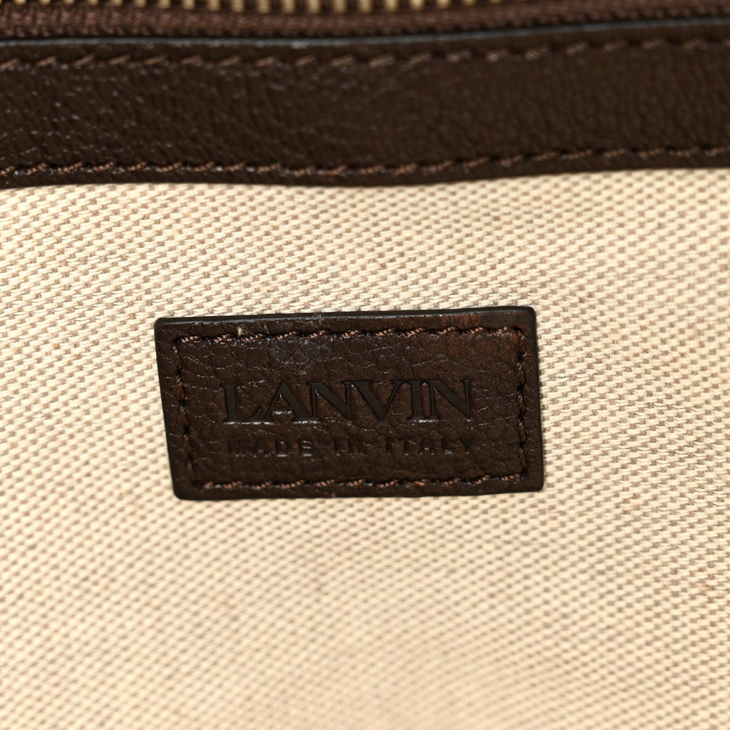 X FUTURE DENIM CALFSKIN LOGO PRINT TRAVEL BAG BLUE BROWN