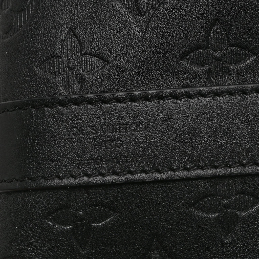 CALFSKIN SHADOW MONOGRAM KEEPALL BANDOULIERE 50 BLACK