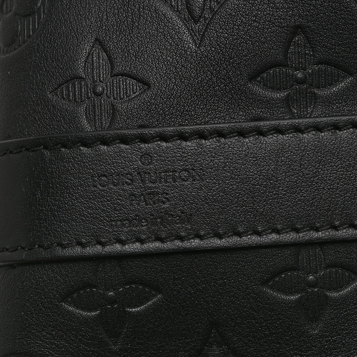 CALFSKIN SHADOW MONOGRAM KEEPALL BANDOULIERE 50 BLACK