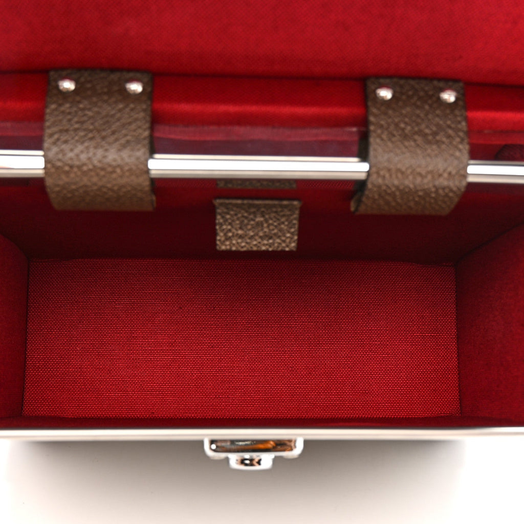 GG SUPREME MONOGRAM GLOBE-TROTTER BEAUTY CASE BROWN