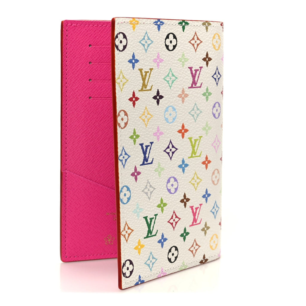 LV X TM Monogram Multicolor Passport Cover White