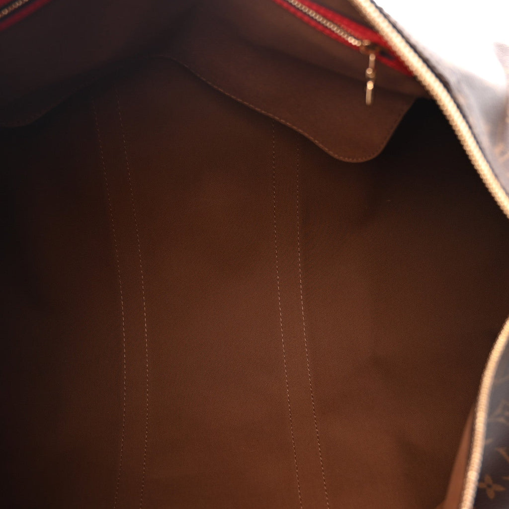Calfskin Monogram Keepall Bandouliere 50 Coquelicot