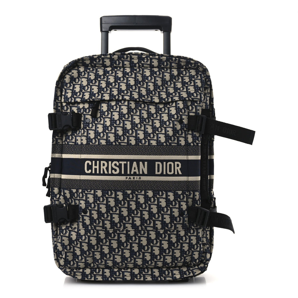 Oblique Small Diortravel Suitcase Blue