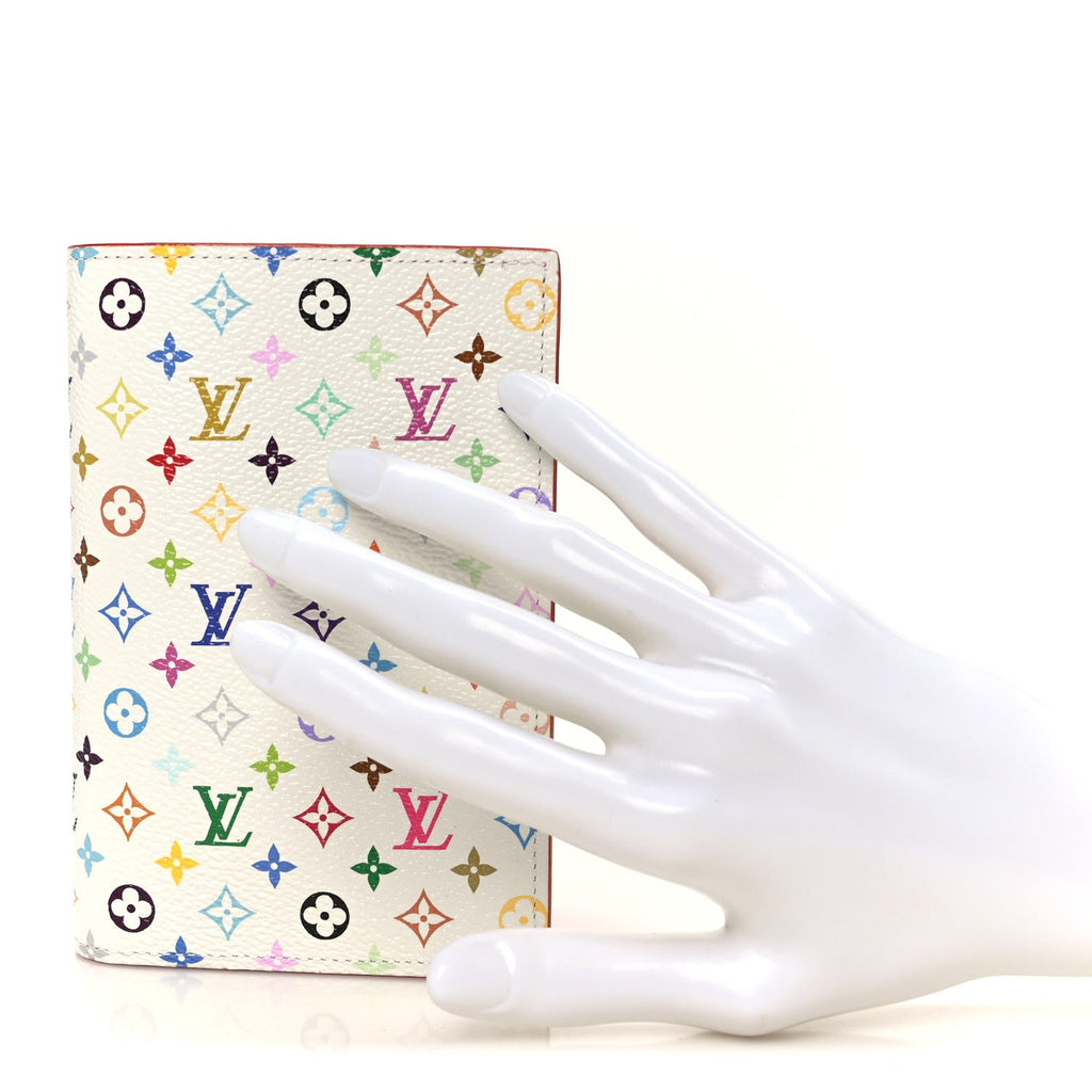 LV X TM Monogram Multicolor Passport Cover White