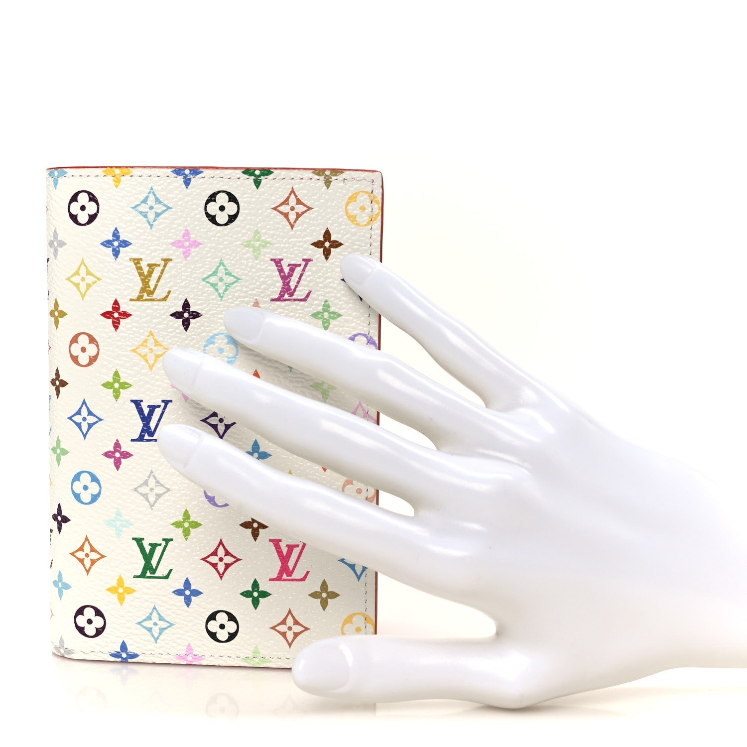 LV X TM Monogram Multicolor Passport Cover White