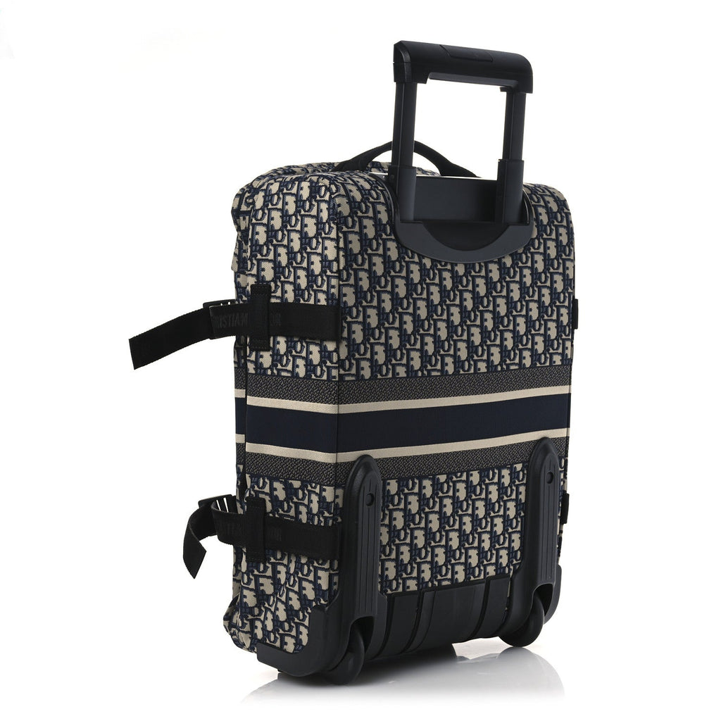 Oblique Small Diortravel Suitcase Blue