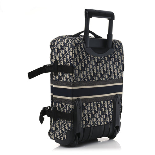 Oblique Small Diortravel Suitcase Blue