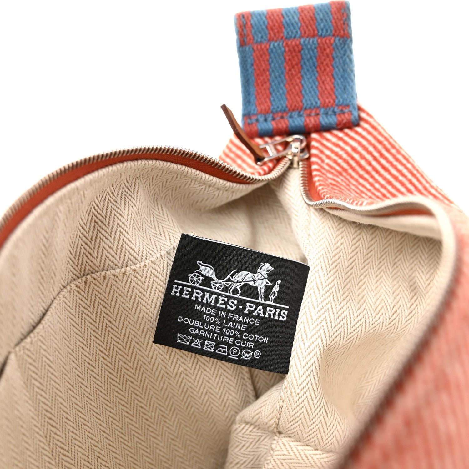 Wool Small Bride-A-Brac H Natte Pouch Tomette