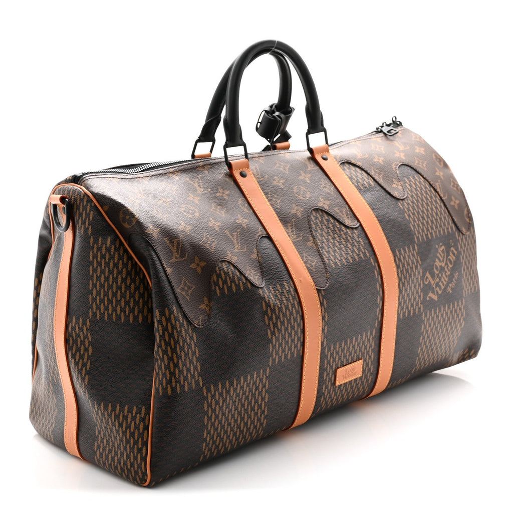 x Nigo Giant Damier Ebene Monogram Keepall Bandouliere 50