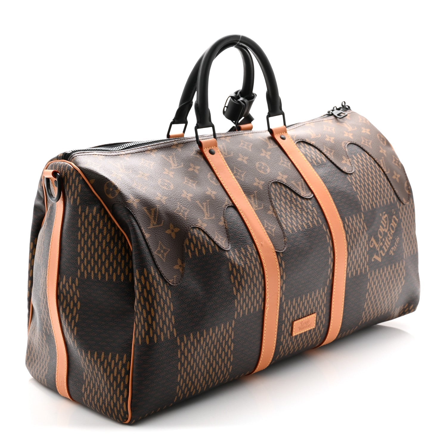 x Nigo Giant Damier Ebene Monogram Keepall Bandouliere 50