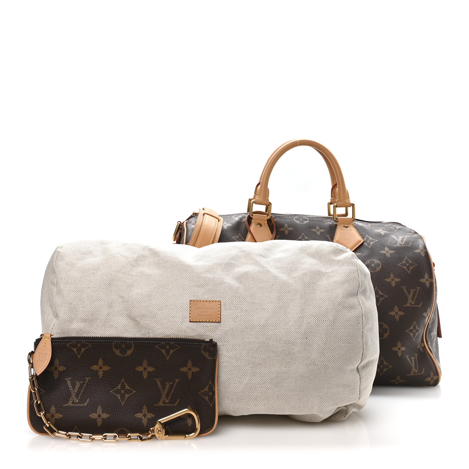 CALFSKIN MONOGRAM SPEEDY P9 BANDOULIERE 40