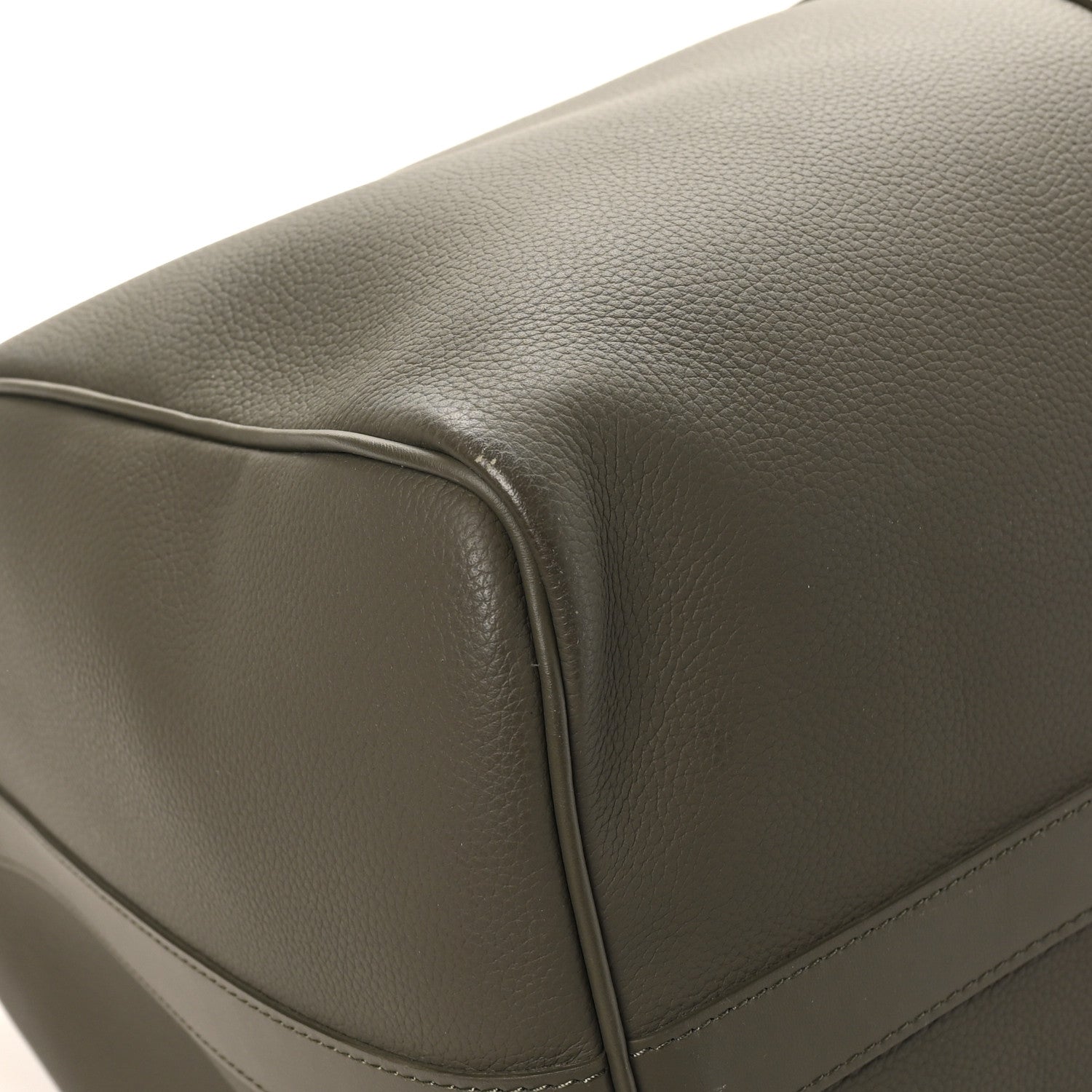 GRAINED CALFSKIN AEROGRAM KEEPALL BANDOULIERE 50 KHAKI