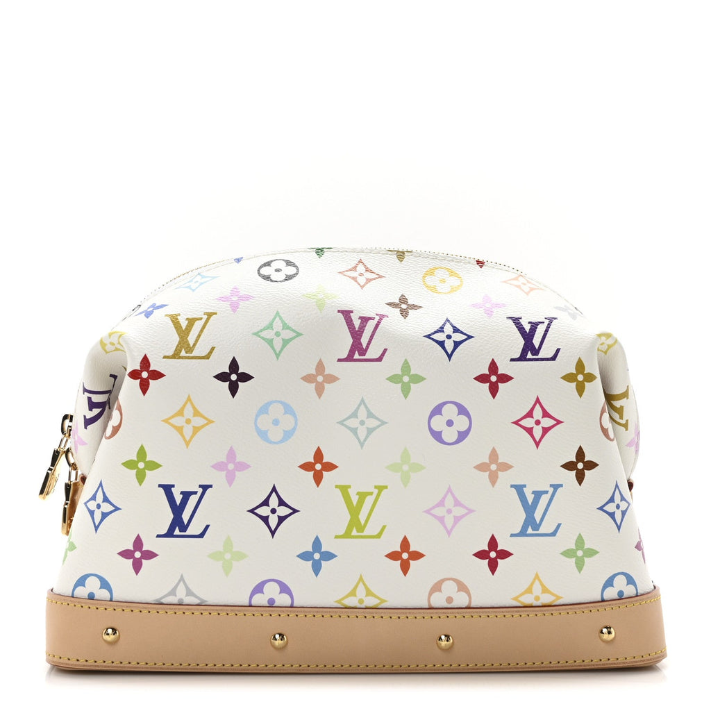 LV x TM Monogram Multicolor Cosmetic Pouch GM White