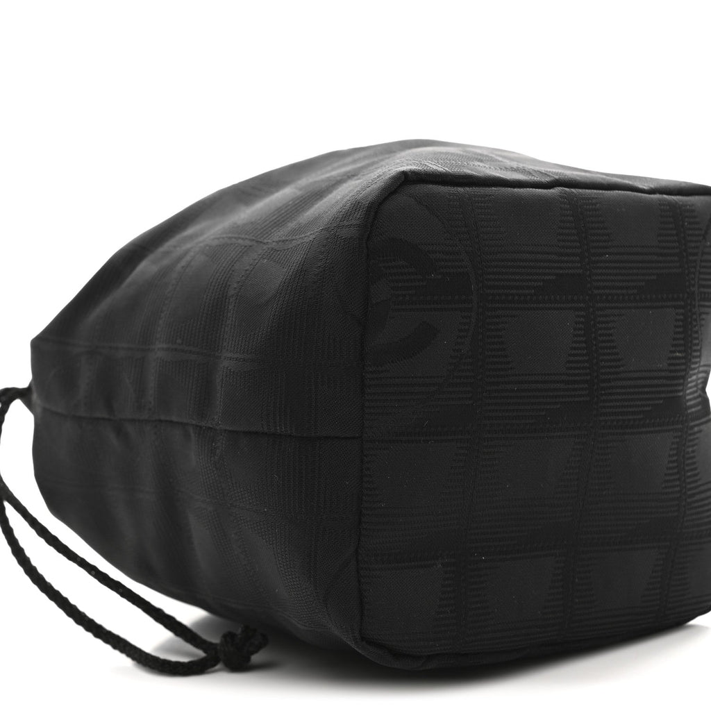 NYLON TRAVEL DRAWSTRING BAG BLACK