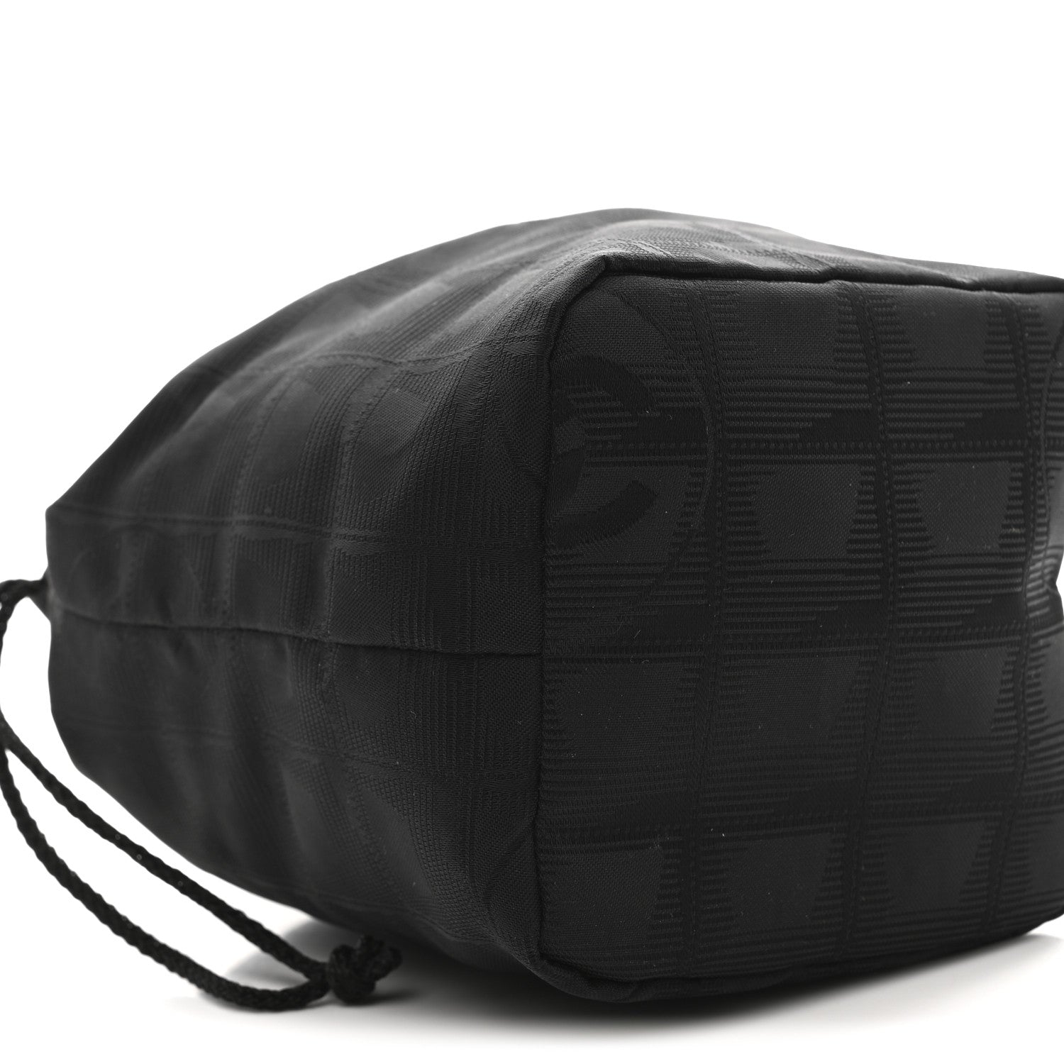 NYLON TRAVEL DRAWSTRING BAG BLACK