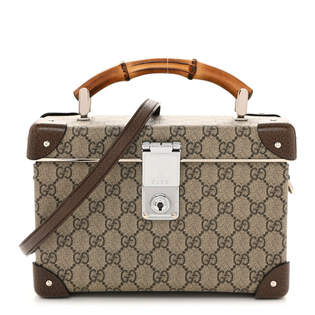 GG Supreme Monogram Globe-Trotter Beauty Case Brown