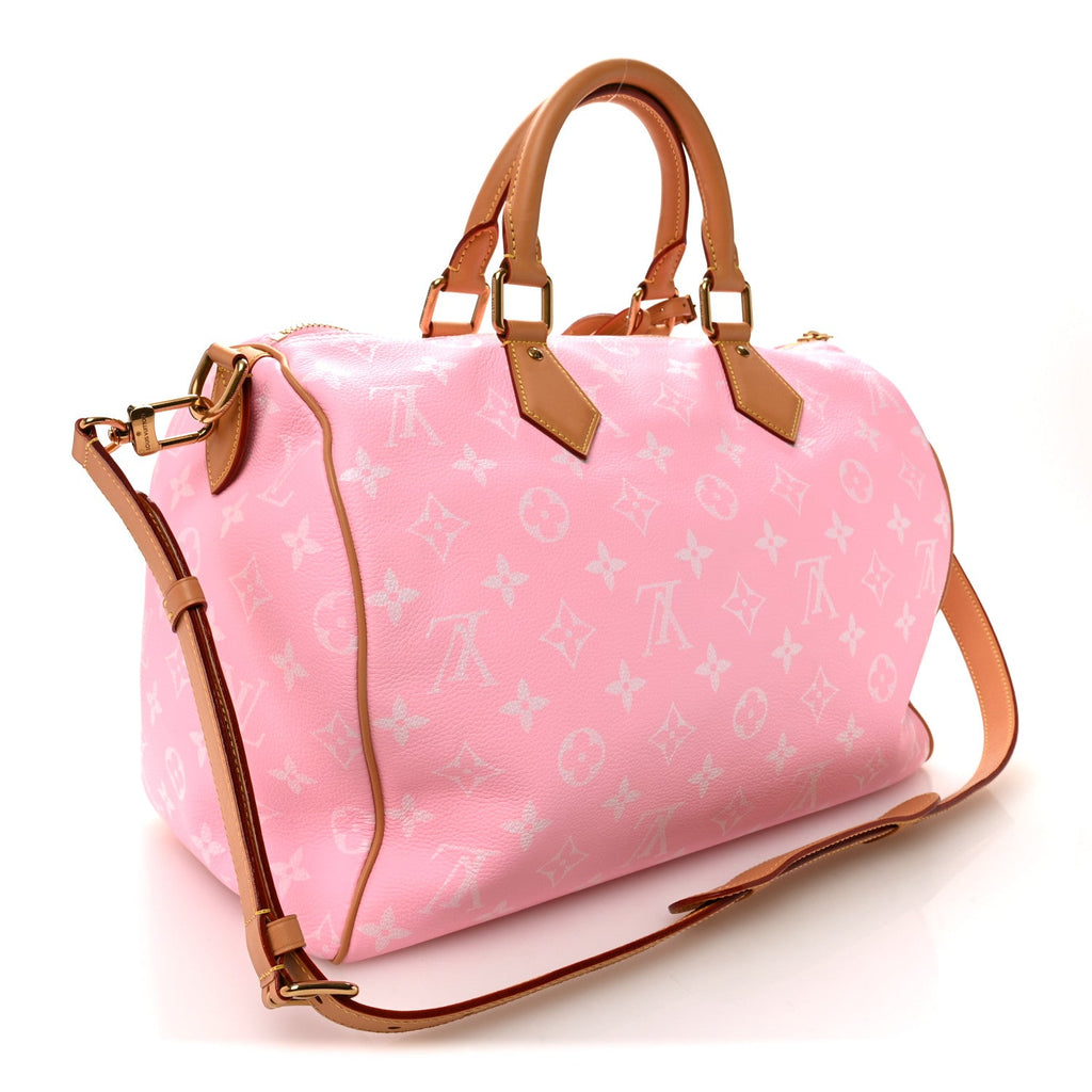Calfskin Monogram Speedy P9 Bandouliere 40 Candy