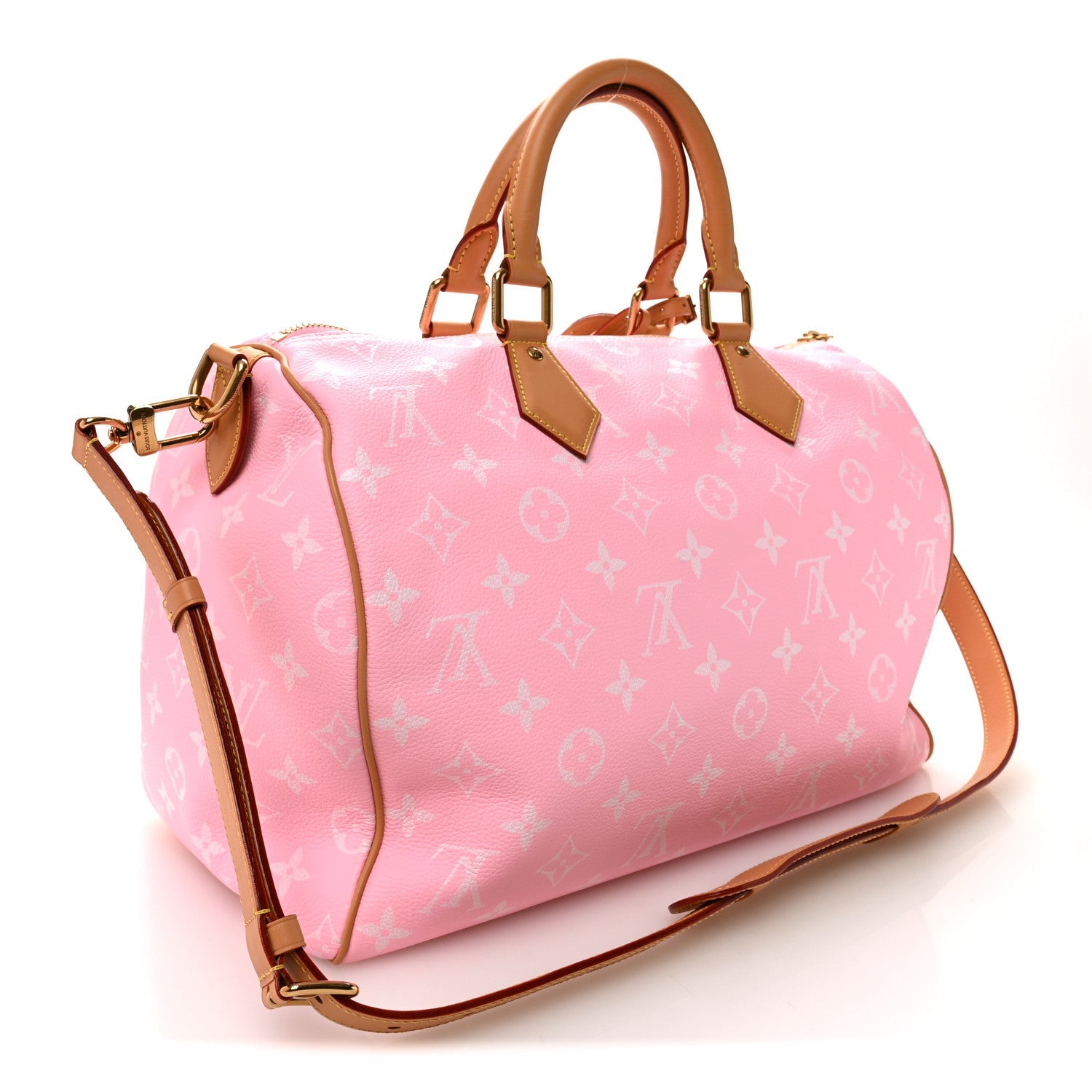 Calfskin Monogram Speedy P9 Bandouliere 40 Candy