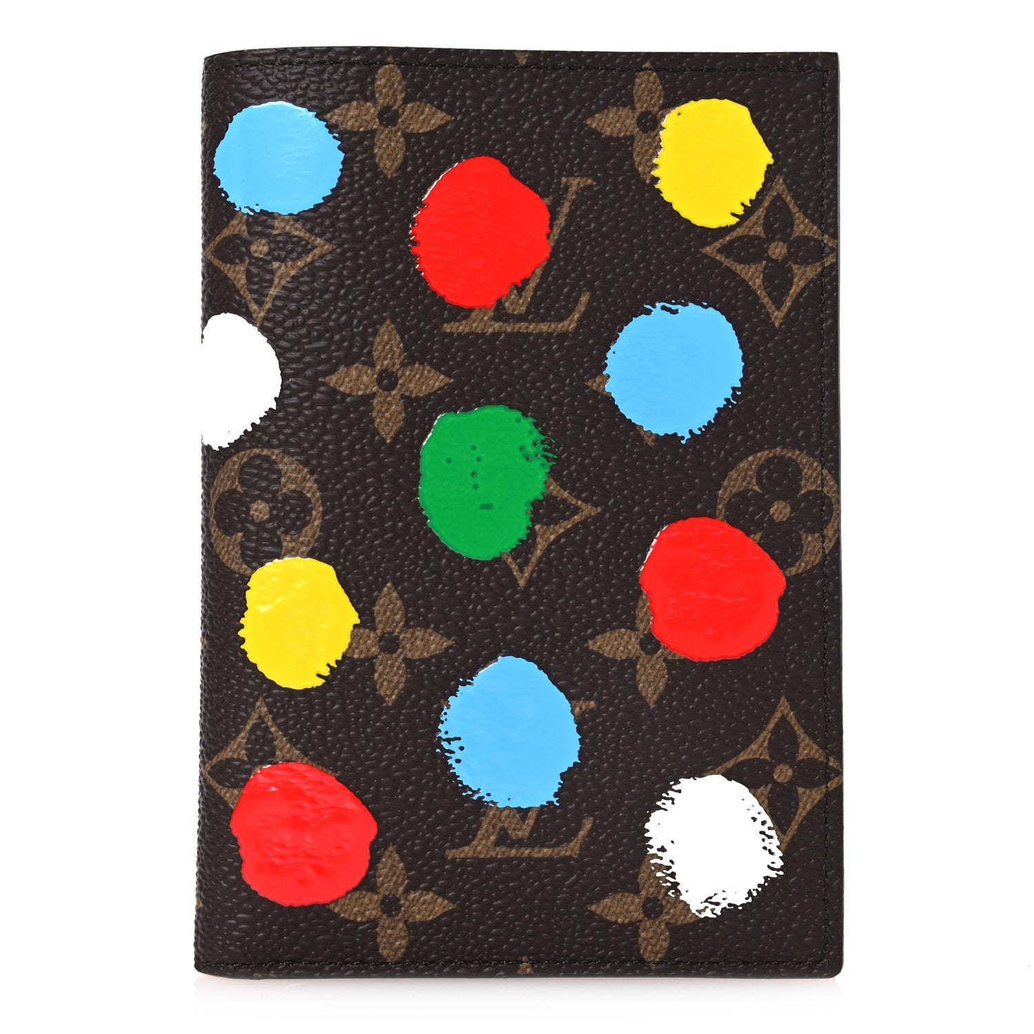 LV X YK Monogram Dots Passport Cover Multicolor