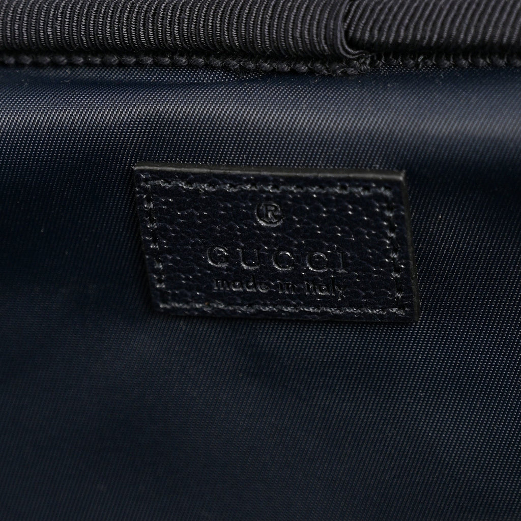 GG Supreme Monogram Textured Dollar Calfskin Web Savoy Cabin Plus Trolley Beige Blue