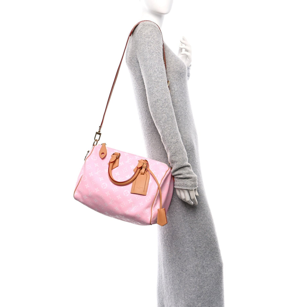 Calfskin Monogram Speedy P9 Bandouliere 30 Candy