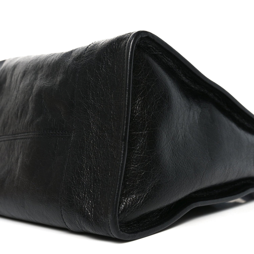 FLUFFY CALFSKIN MORPHEUS WEEKENDER DUFFLE BLACK