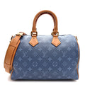 CALFSKIN MONOGRAM SPEEDY P9 BANDOULIERE 30 SILK BLUE
