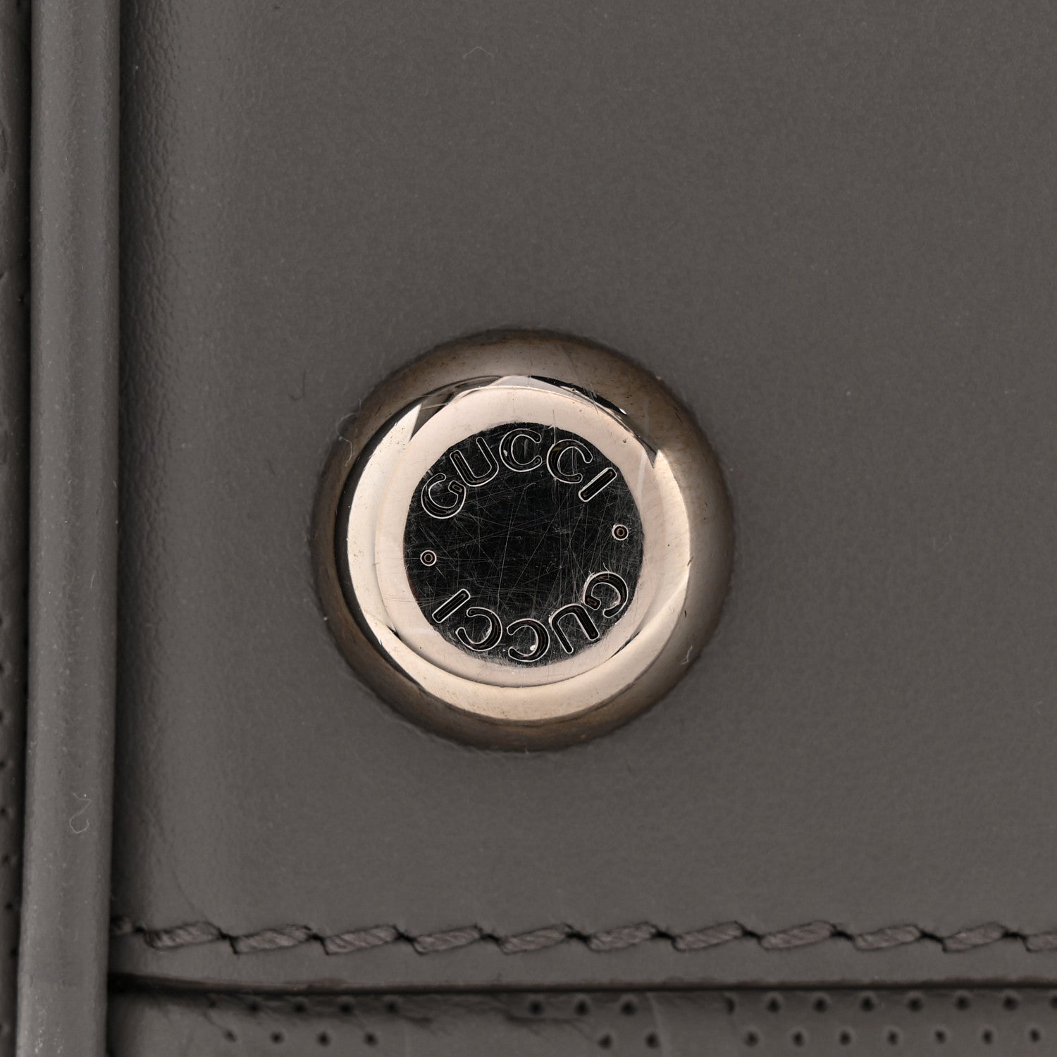 Calfskin GG Tennis Embossed Duffle Bag Grey