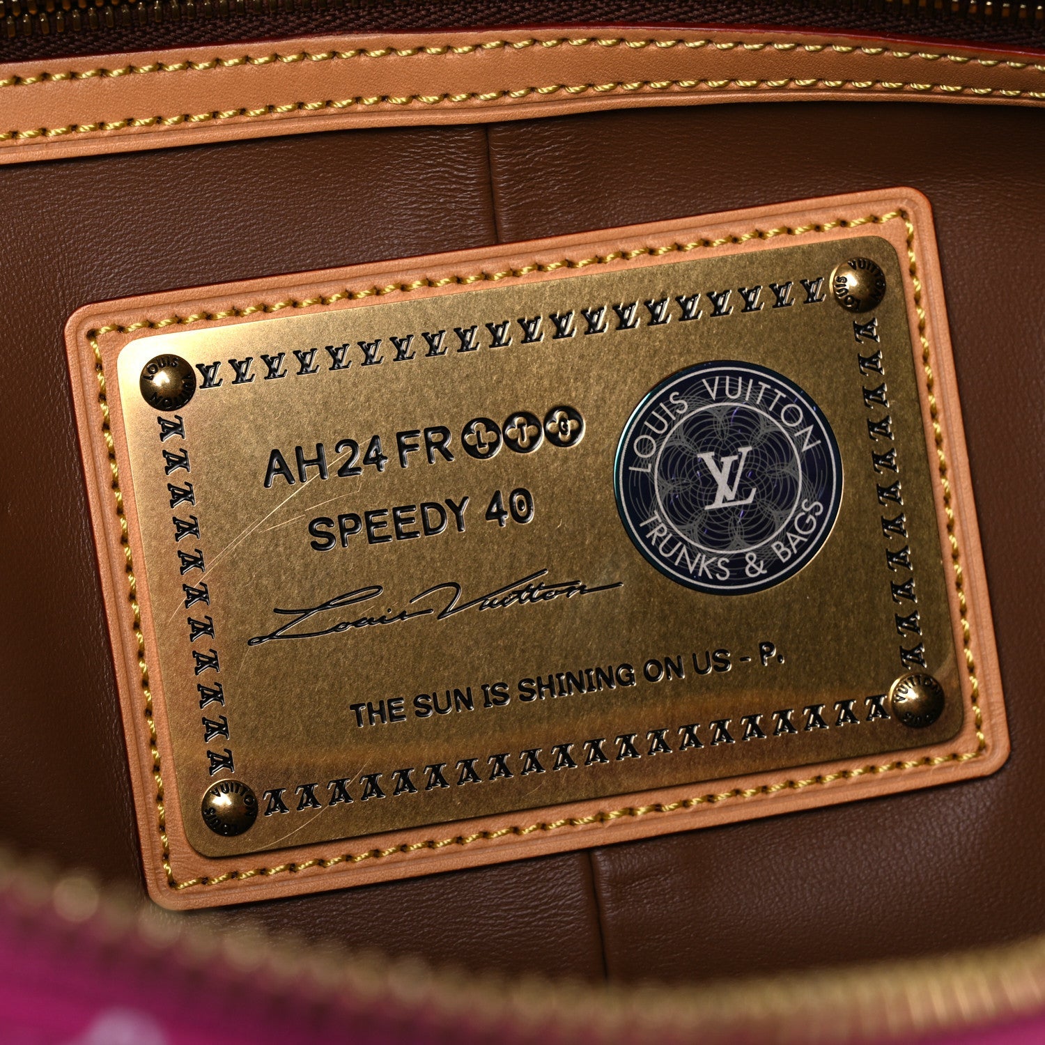 CALFSKIN MONOGRAM SPEEDY P9 BANDOULIERE 40 AGATE