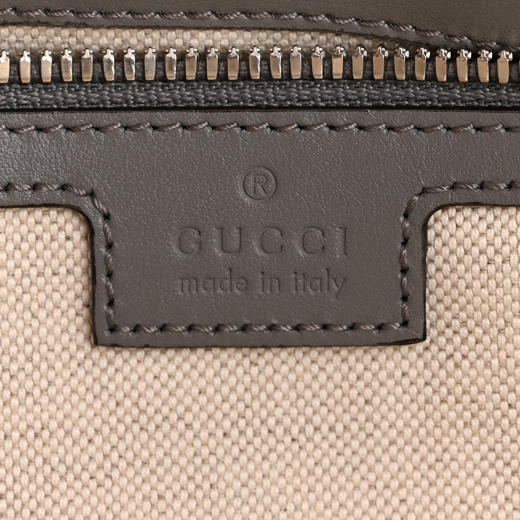 Calfskin GG Tennis Embossed Duffle Bag Grey