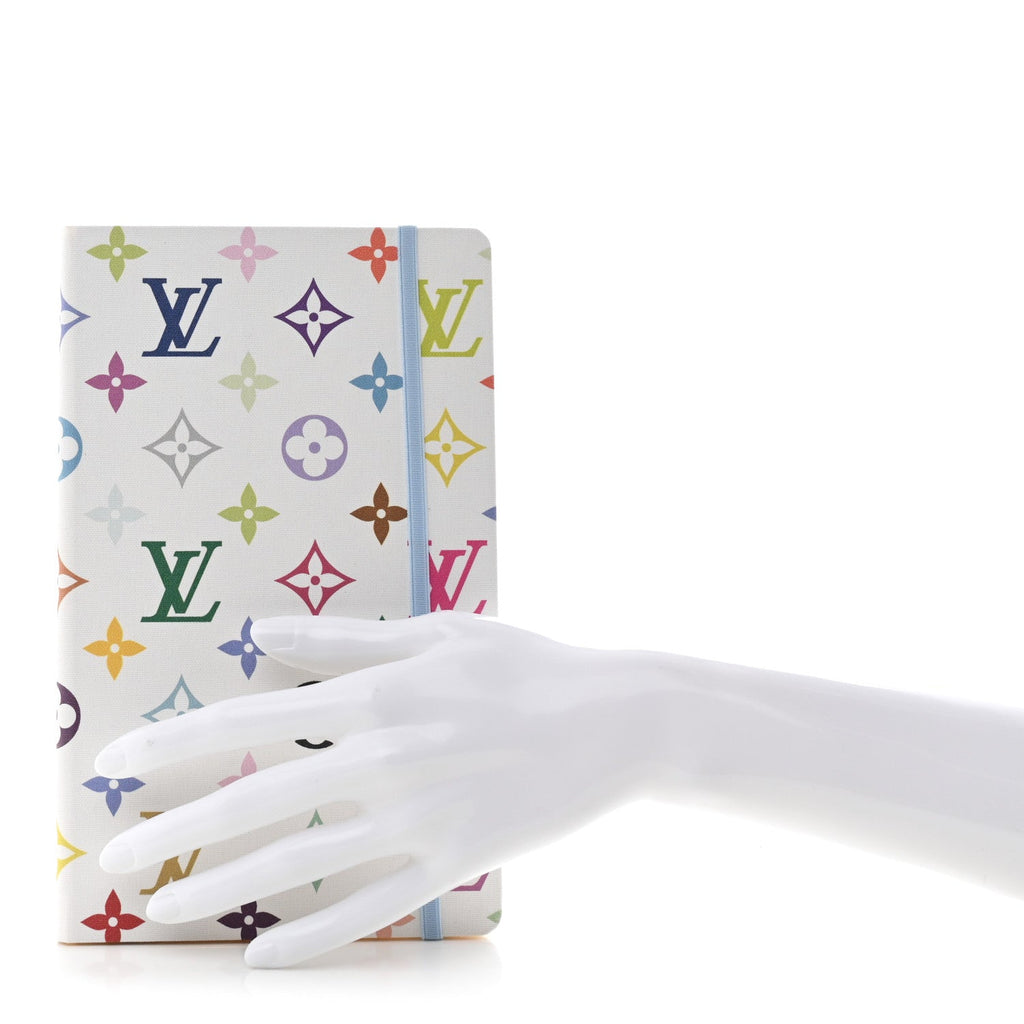 LV X TM MONOGRAM MULTICOLOR JANE NOTEBOOK MM WHITE