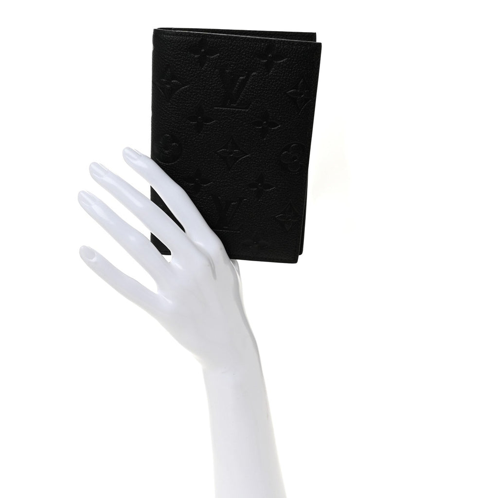 EMPREINTE MONOGRAM PASSPORT COVER BLACK