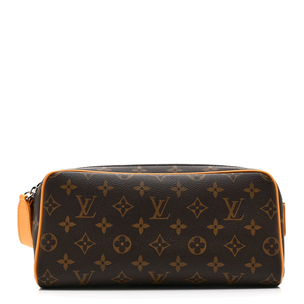 MONOGRAM DOPP KIT TOILET POUCH  SAFRAN YELLOW