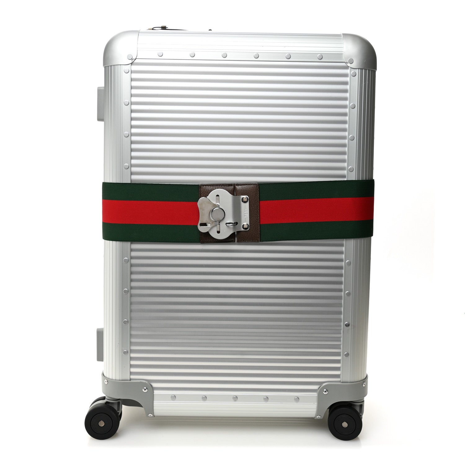 Gucci Aluminum Web Medium Porter Cabin Plus Trolley