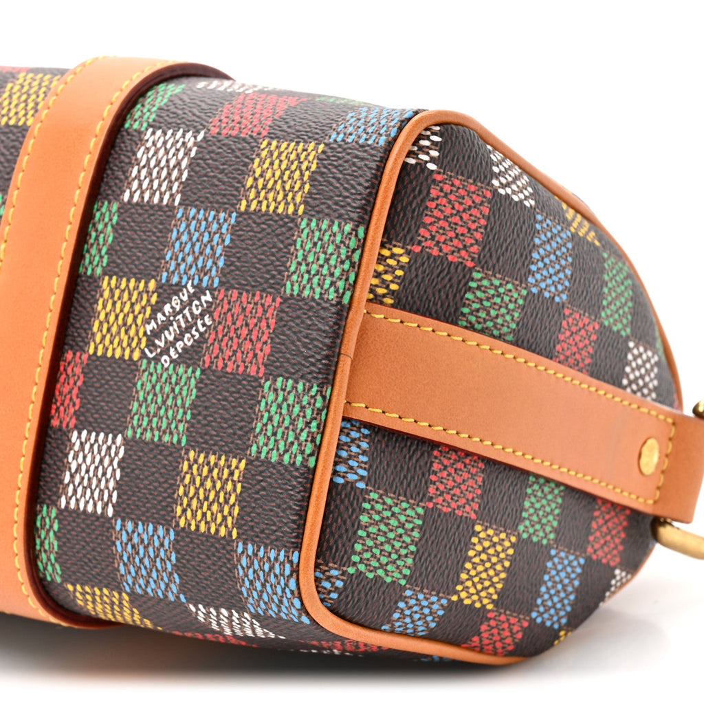 LV VERS DAMIER EBENE KEEPALL BANDOULIERE 25