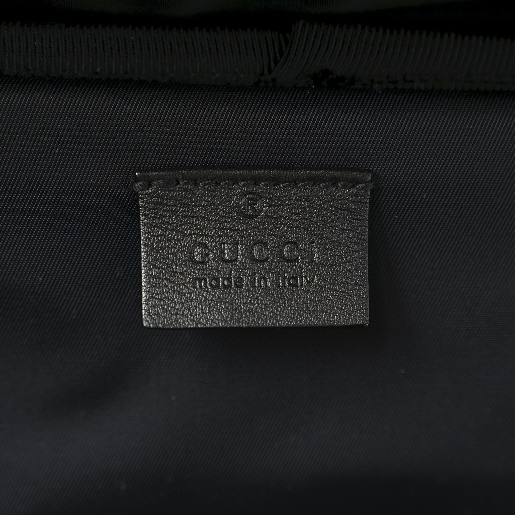 GG SUPREME MONOGRAM FOUR WHEEL SUITCASE BLACK