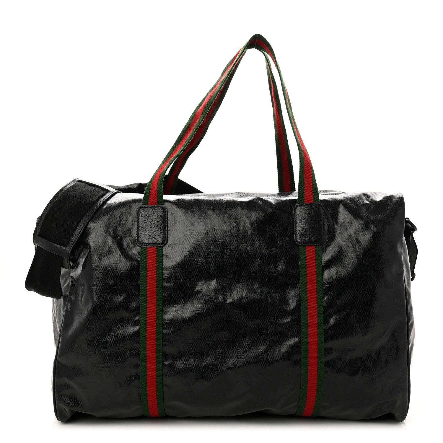 Crystal Monogram Web Large Duffle Bag Black