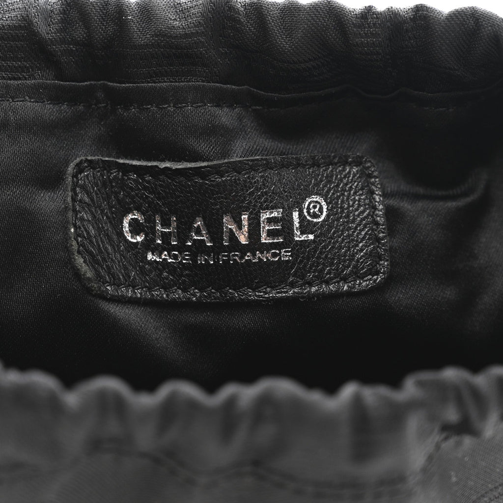 NYLON TRAVEL DRAWSTRING BAG BLACK