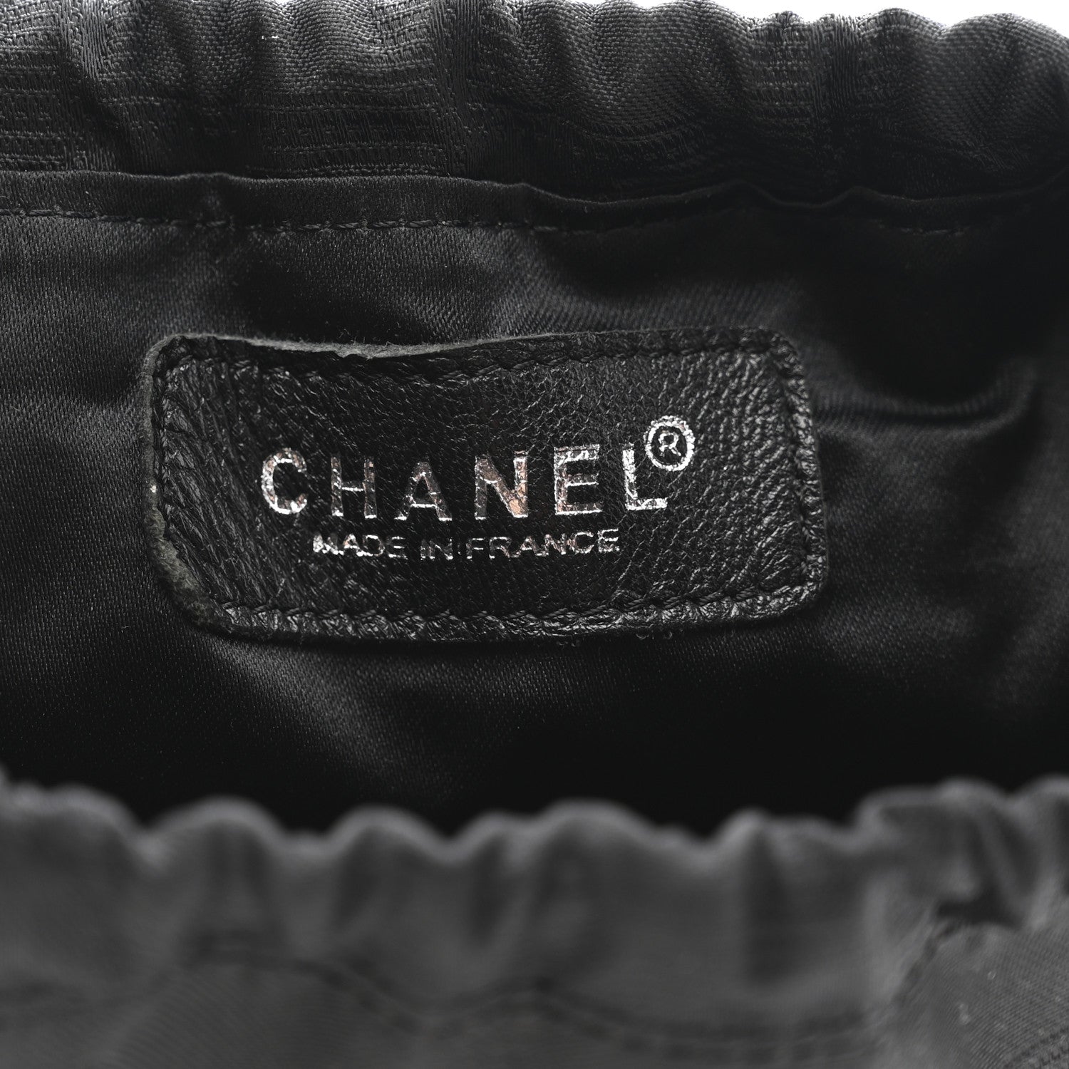 NYLON TRAVEL DRAWSTRING BAG BLACK