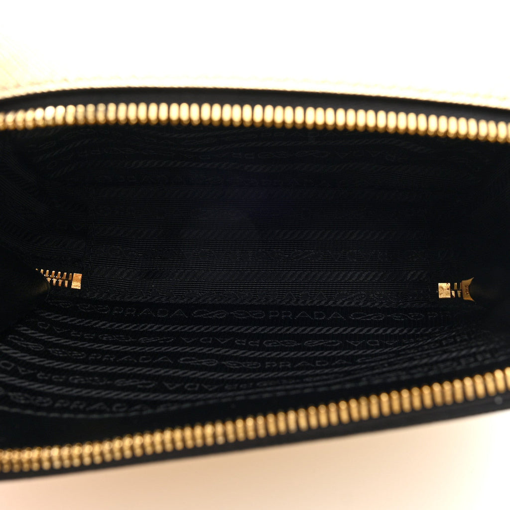 Saffiano Travel Small Brique Crossbody Bag Platino