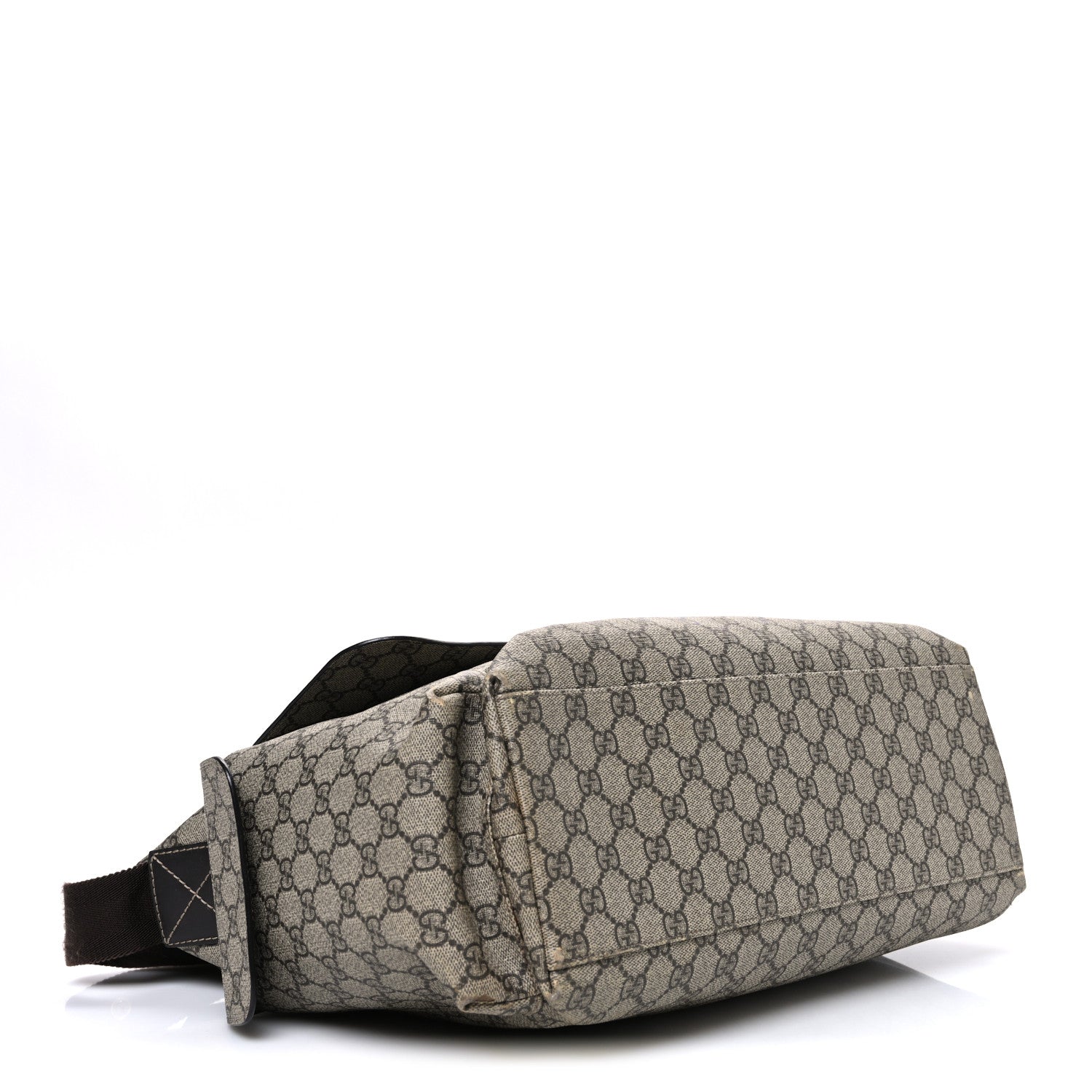 GG Plus Monogram Messenger Diaper Bag Dark Brown