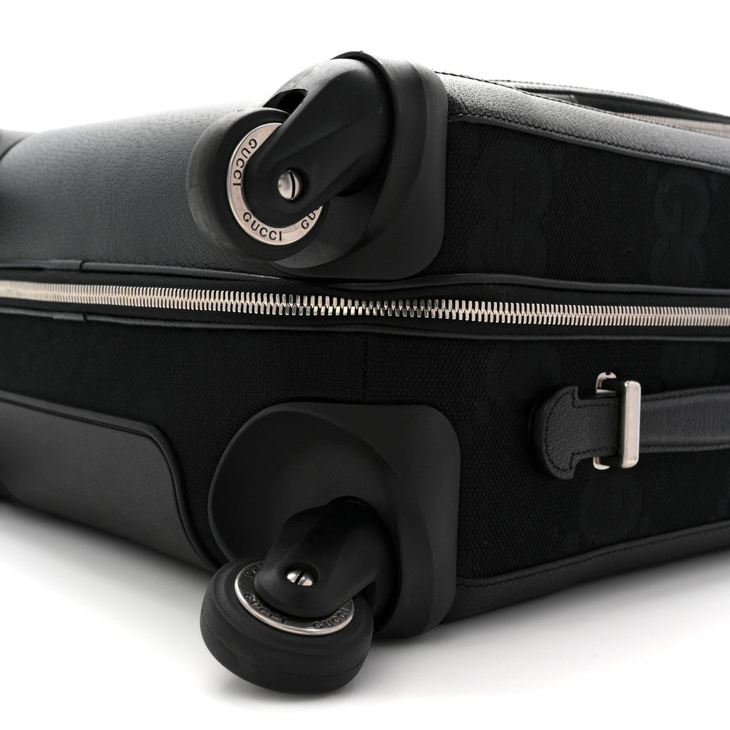 MONOGRAM JUMBO GG CANVAS TEXTURED CALFSKIN SMALL CARRY ON TROLLEY BLACK