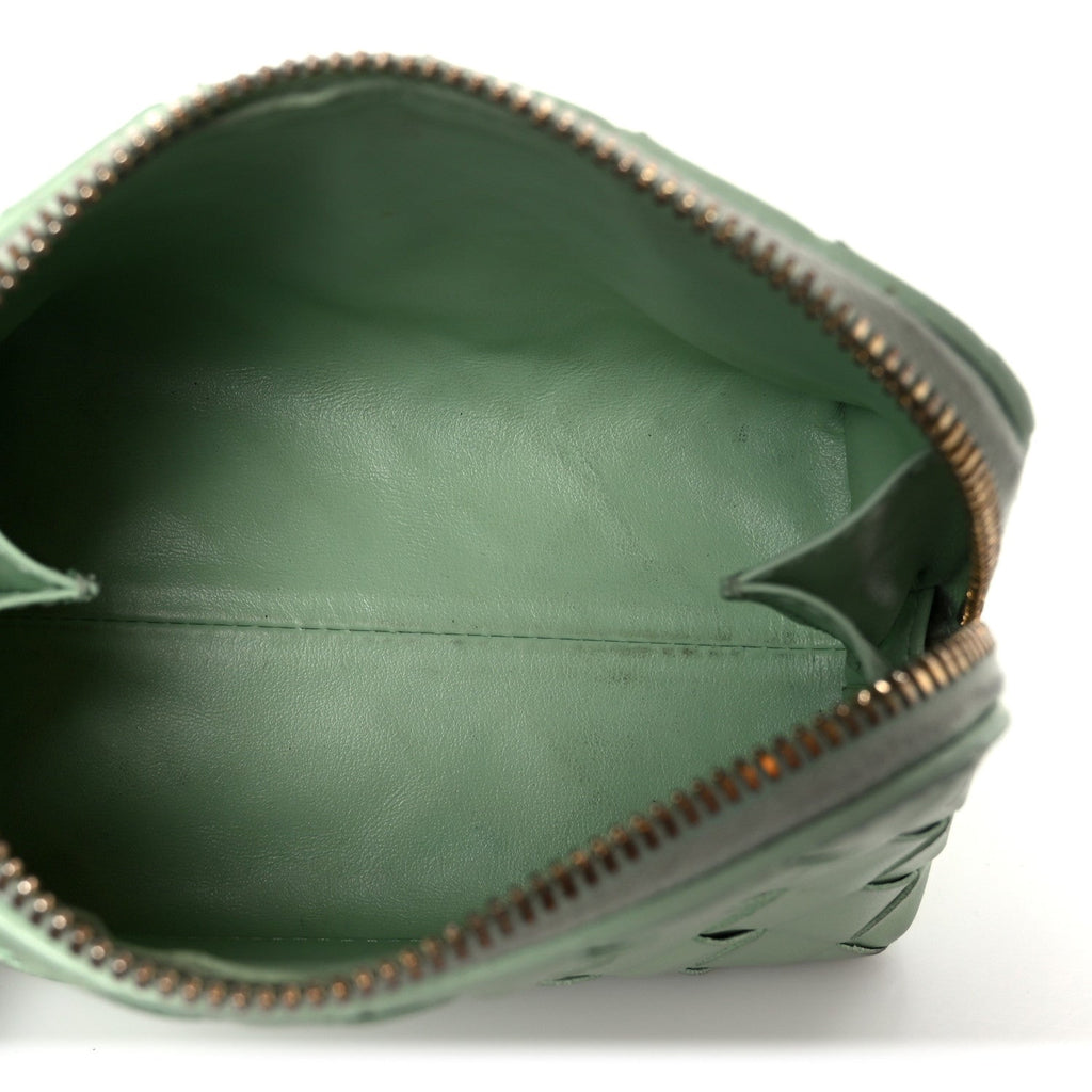 Nappa Intrecciato Small Beauty Pouch Fresh Mint