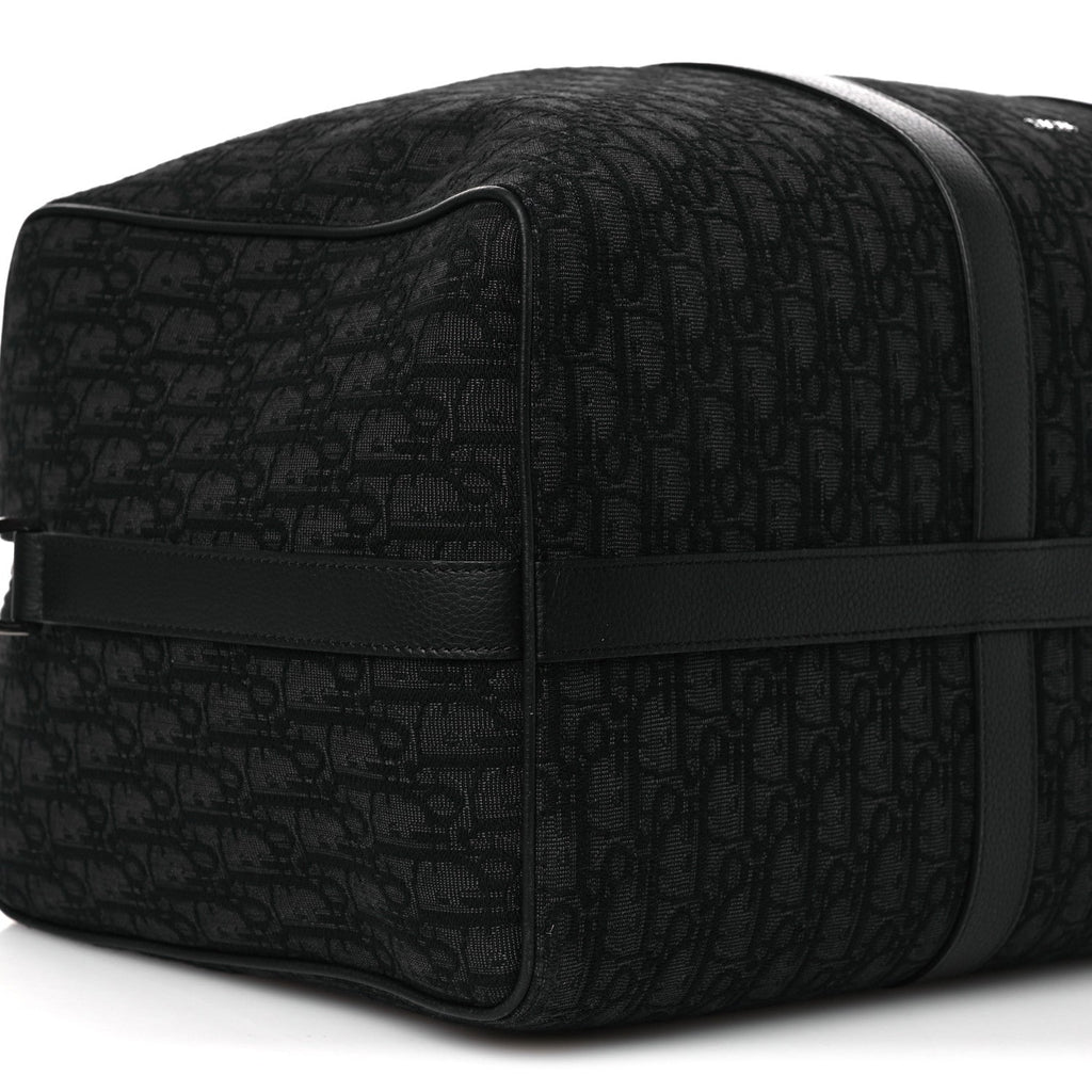 OBLIQUE JACQUARD GRAINED CALFSKIN LINGOT 50 BLACK