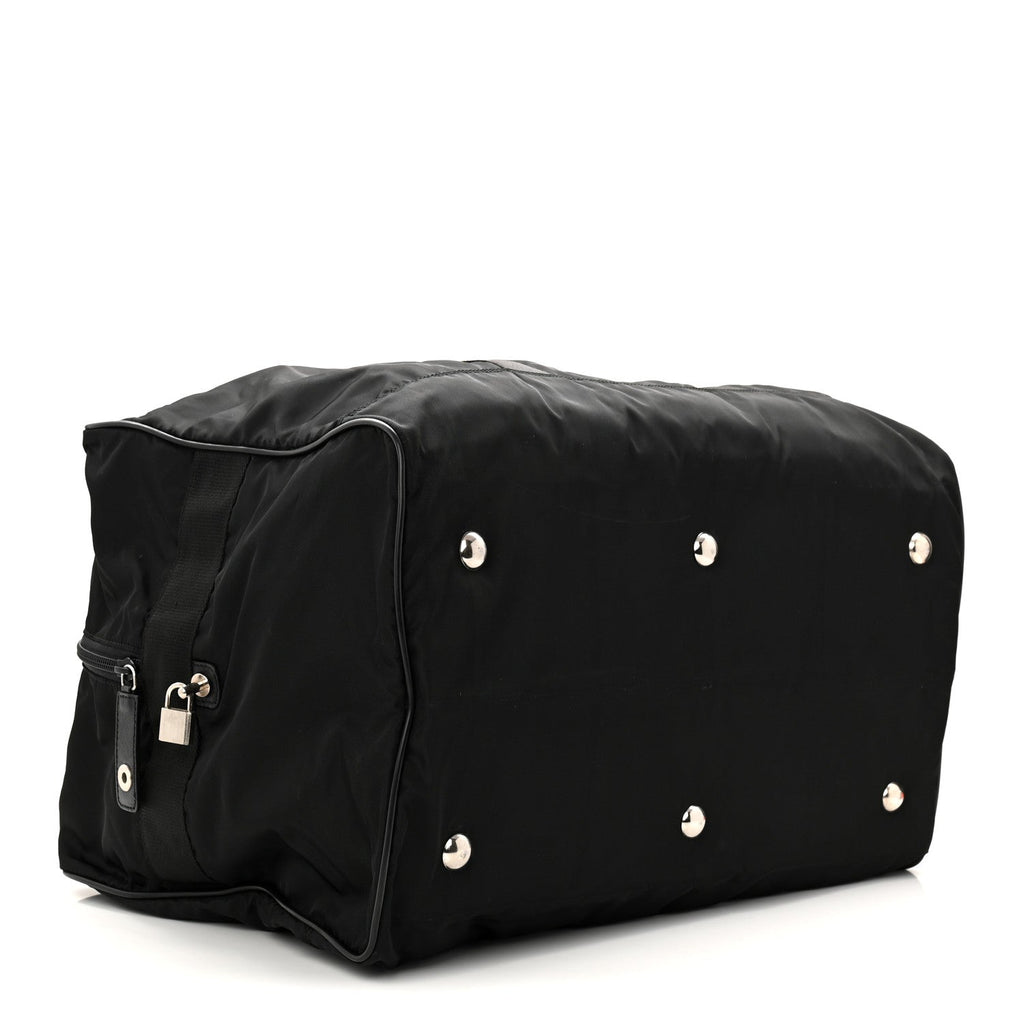 Tessuto Nylon Saffiano Carry On Travel Bag Black