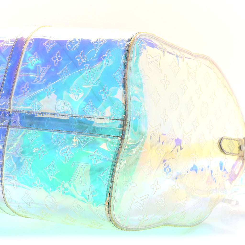 PVC MONOGRAM KEEPALL BANDOULIERE 50 IRIDESCENT PRISM
