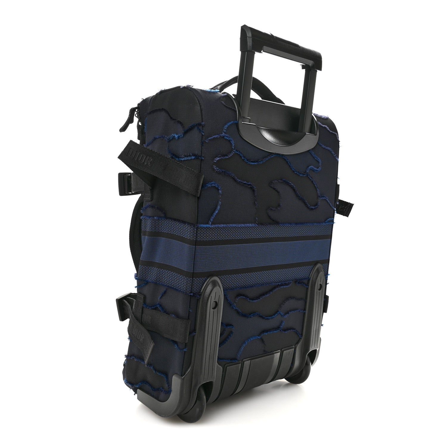 Canvas Small Diortravel Suitcase Blue Multicolor
