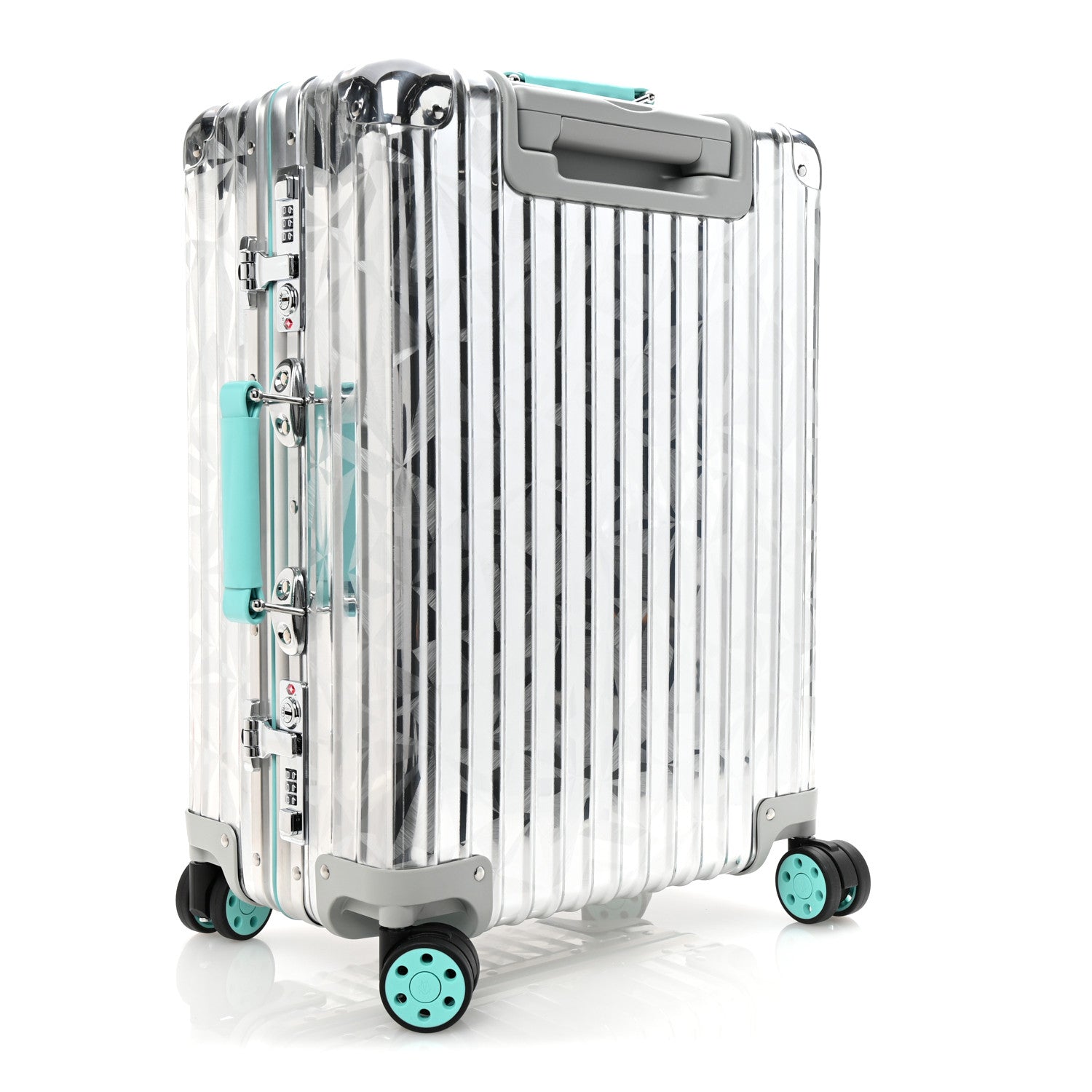 X TIFFANY Aluminum Classic Cabin Luggage Silver