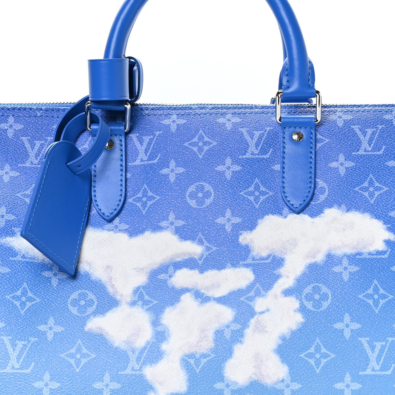 MONOGRAM CLOUDS KEEPALL BANDOULIERE 50 BLUE